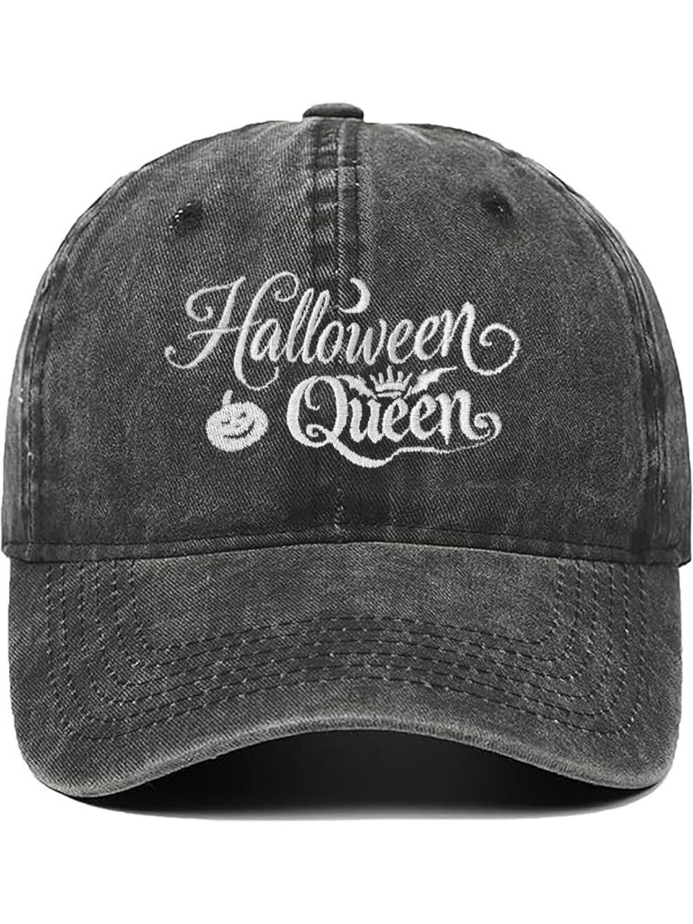 Unisex Halloween-2-black Baseball Cap Vintage Pumpkin Adjustable Denim Dad Hat